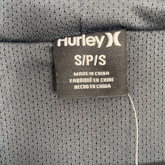 Hurley Exist Men Full Zip Windbreaker Size S Gray Reflective Water Resistant NEW - Picture 4 of 12